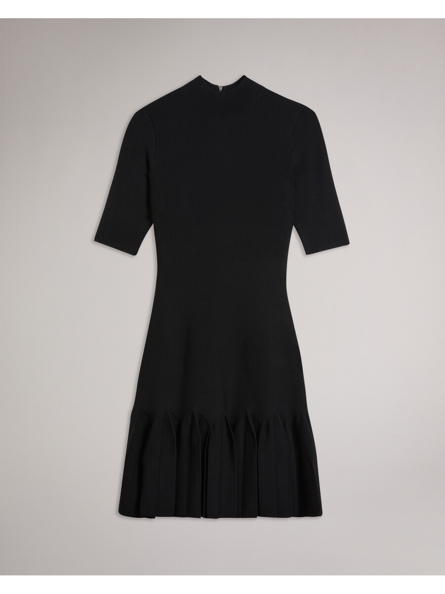 canddy - mini haljina s plisiranim rubom uski pleteni