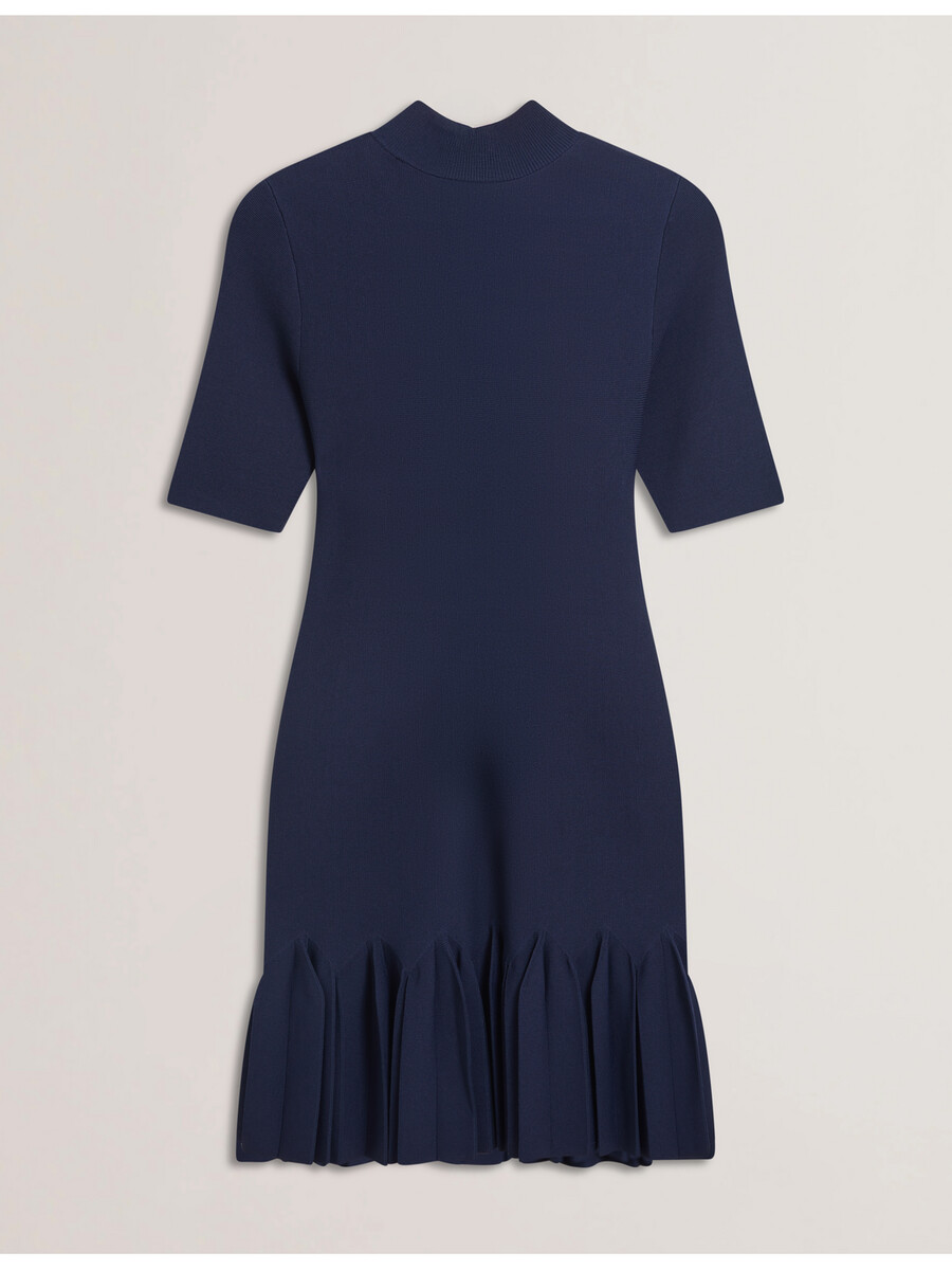 canddy - mini haljina s plisiranim rubom uski pleteni