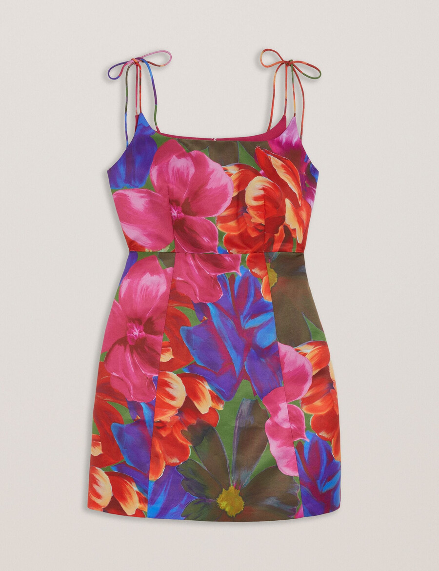 jyneen - mini haljina s printom i uskim steznikom