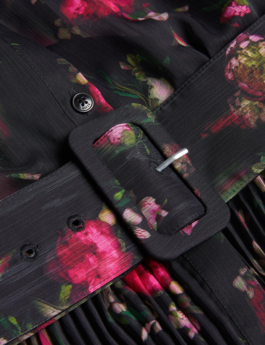 ceiba - maxi košuljasta haljina s cvjetnim printom