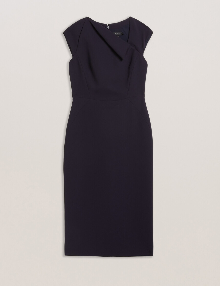 bayree - midi haljina s preklopljenim dekolteom i olovkom