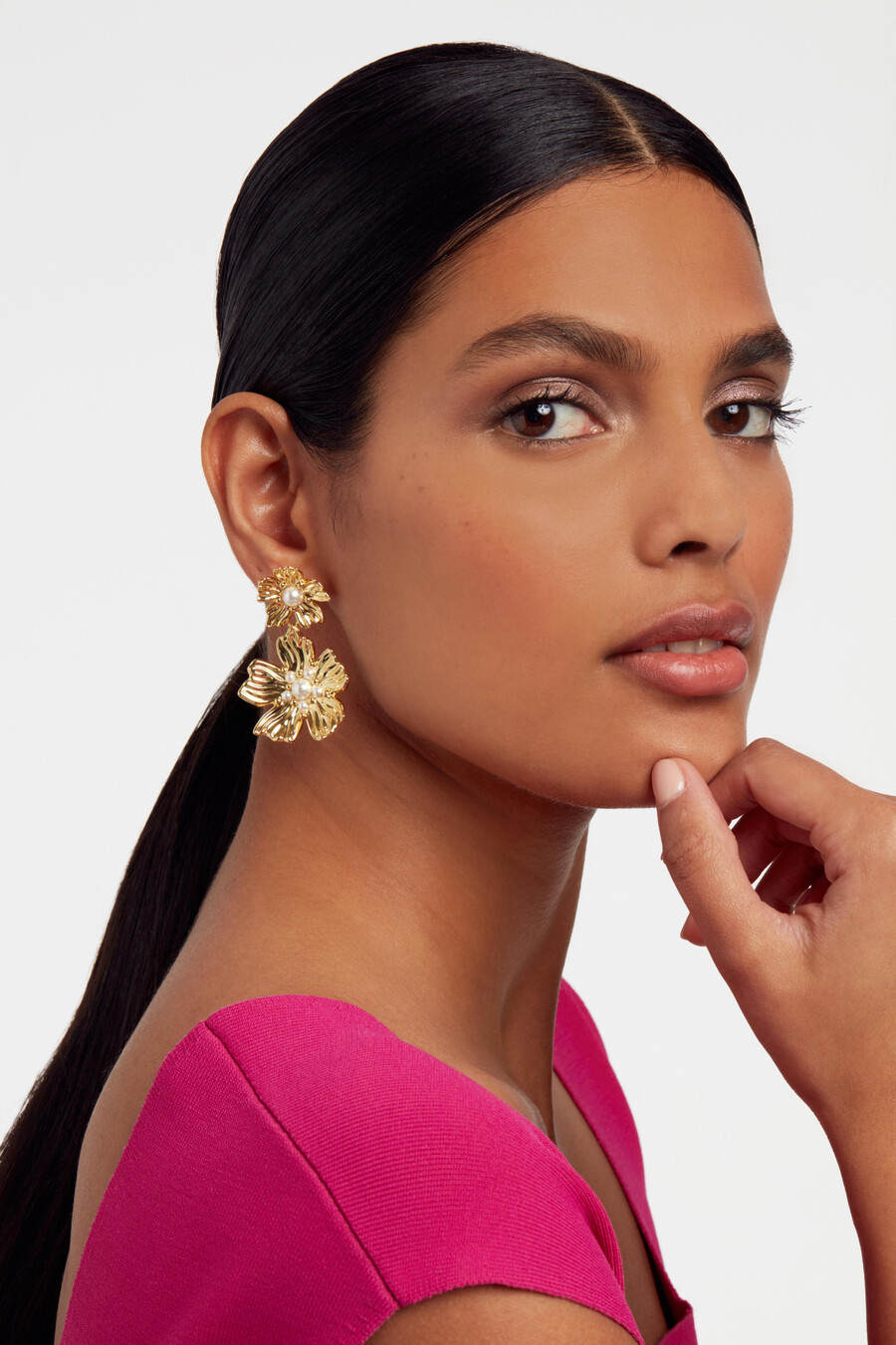 petaria - viseće naušnice s cvjetnim uzorkom