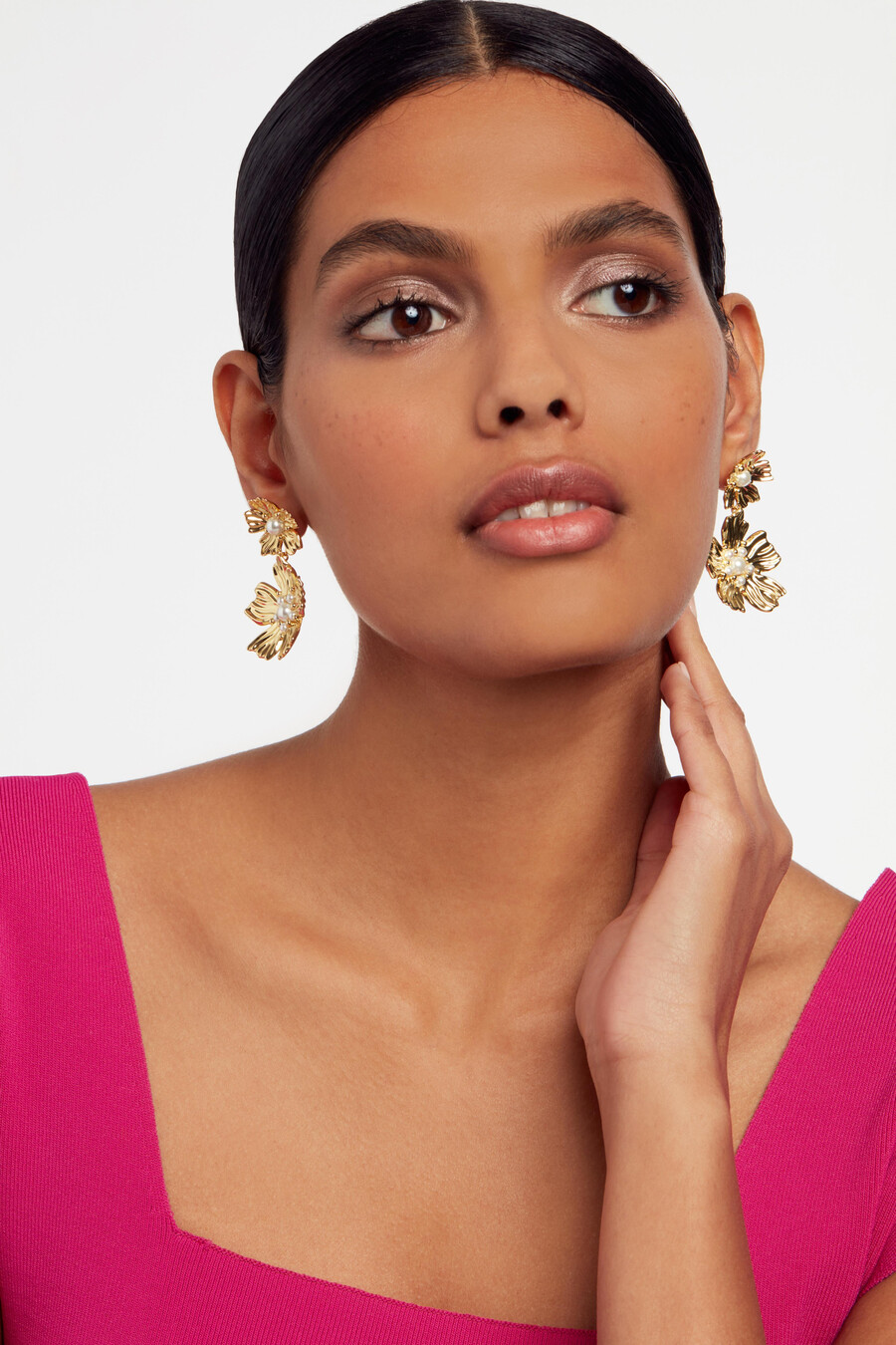 petaria - viseće naušnice s cvjetnim uzorkom