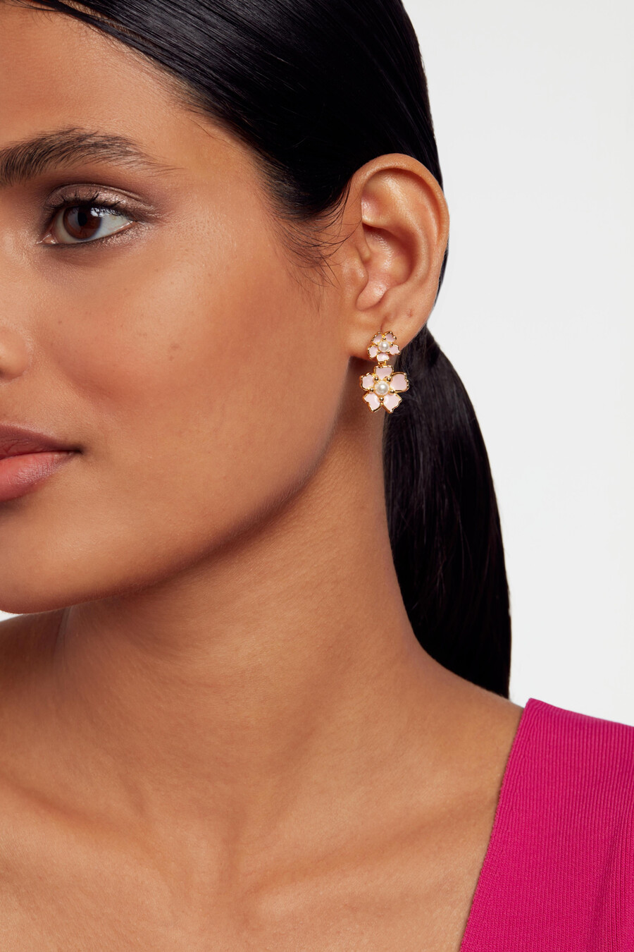 pettina - viseće naušnice s oslikanim cvijećem