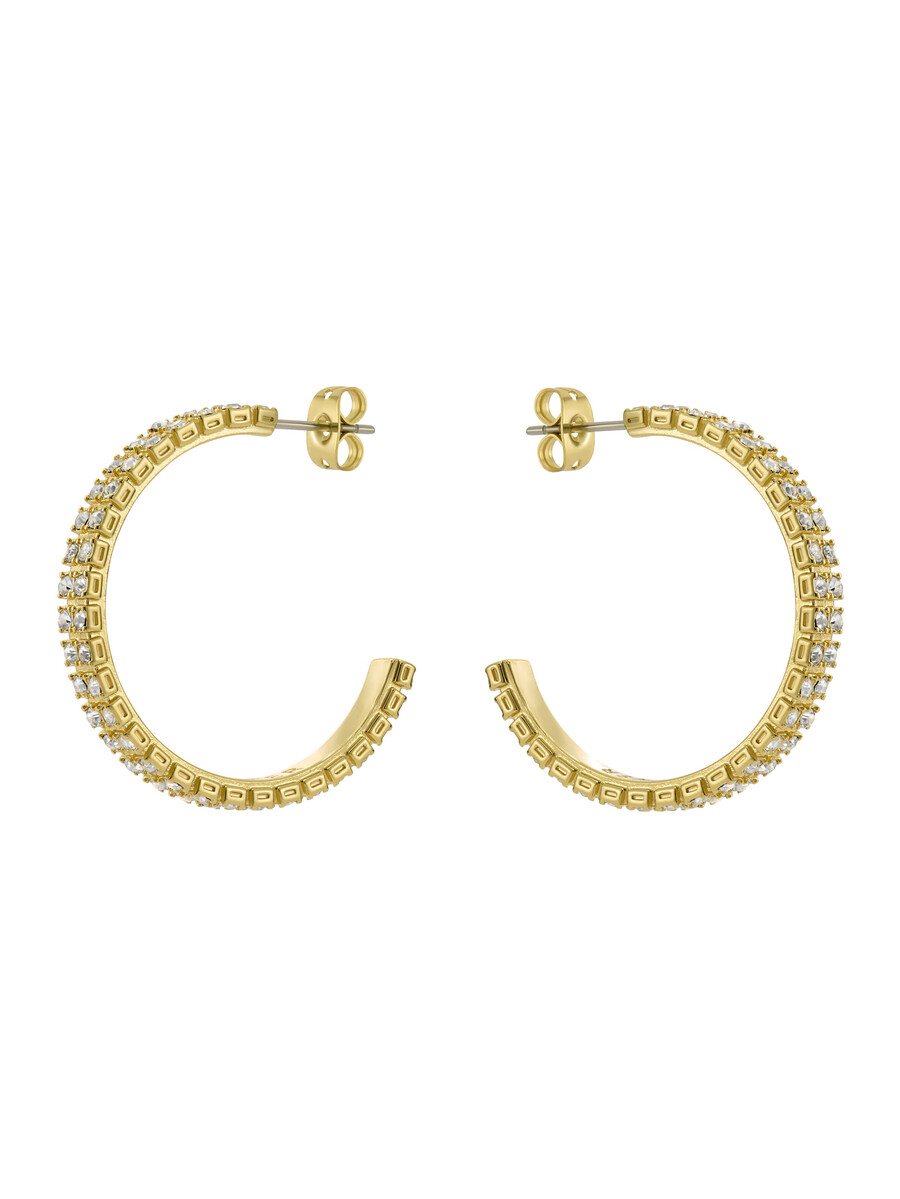 srednje velike naušnice s dvostrukim kristalima