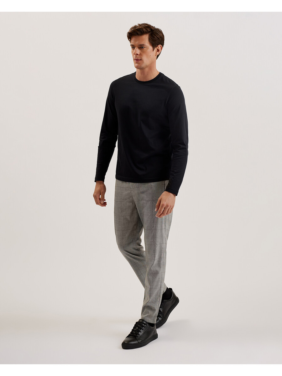 nicolo - karirane hlače s elastičnim strukom