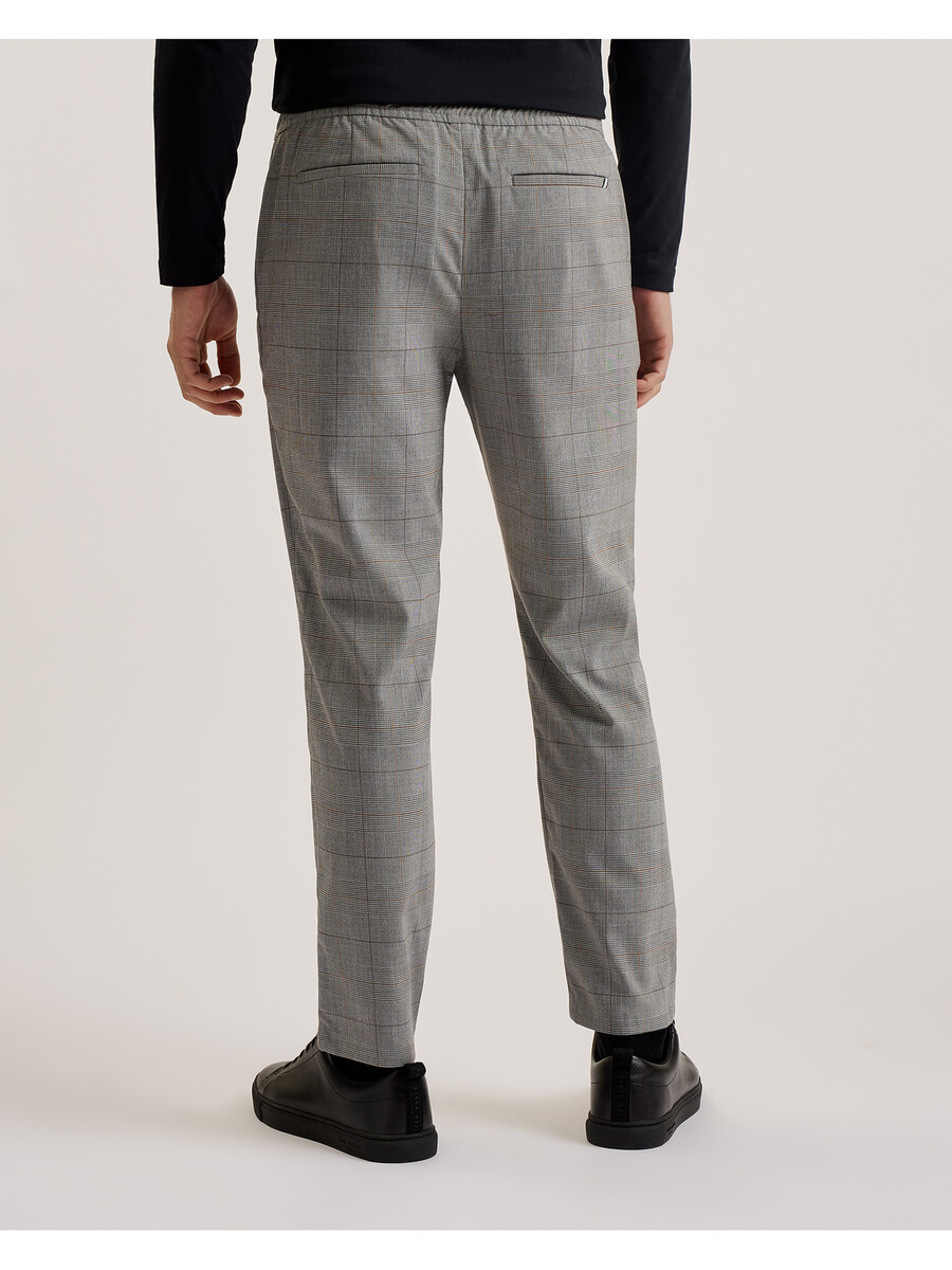 nicolo - karirane hlače s elastičnim strukom