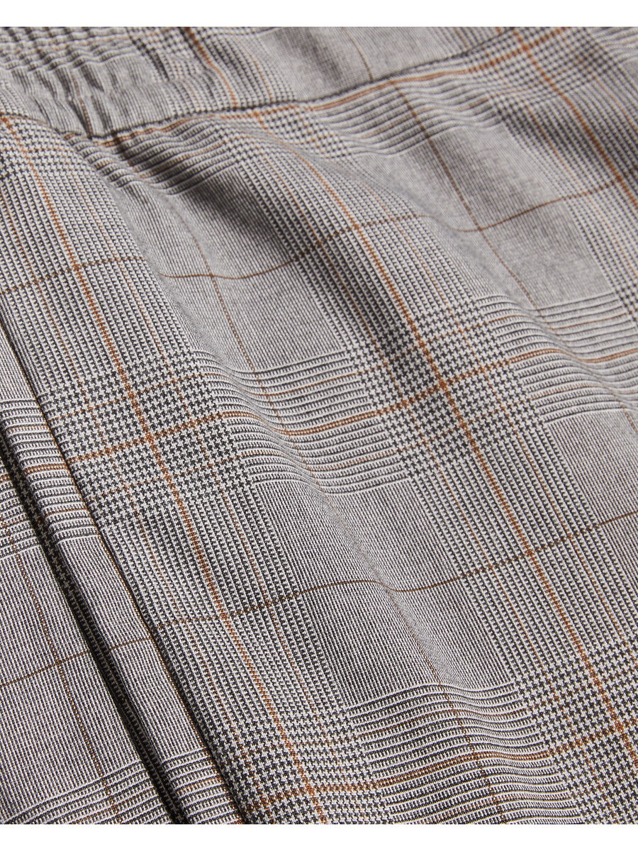 nicolo - karirane hlače s elastičnim strukom