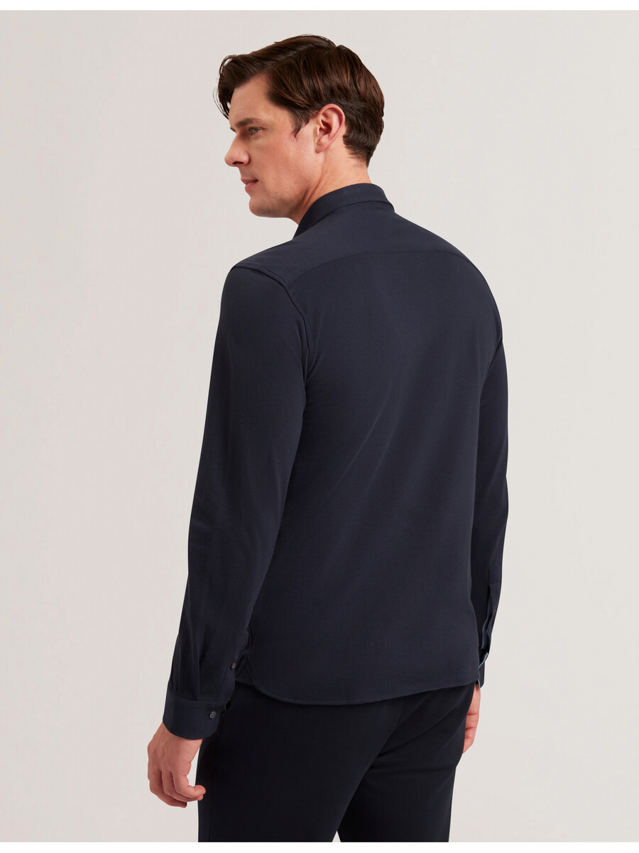 luckey - dugi rukav - obična pamučna košulja od pike džerseja