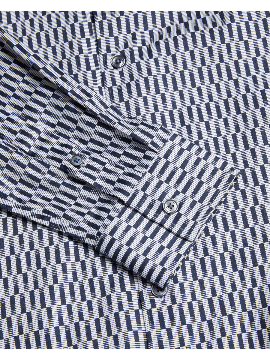 frestin - uska košulja dugih rukava s geometrijskim uzorkom