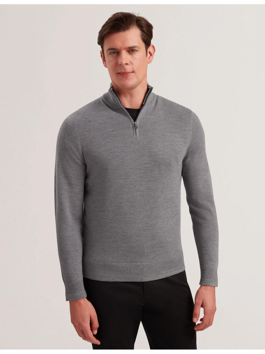 limehas - ls merino core majica s patentnim zatvaračem