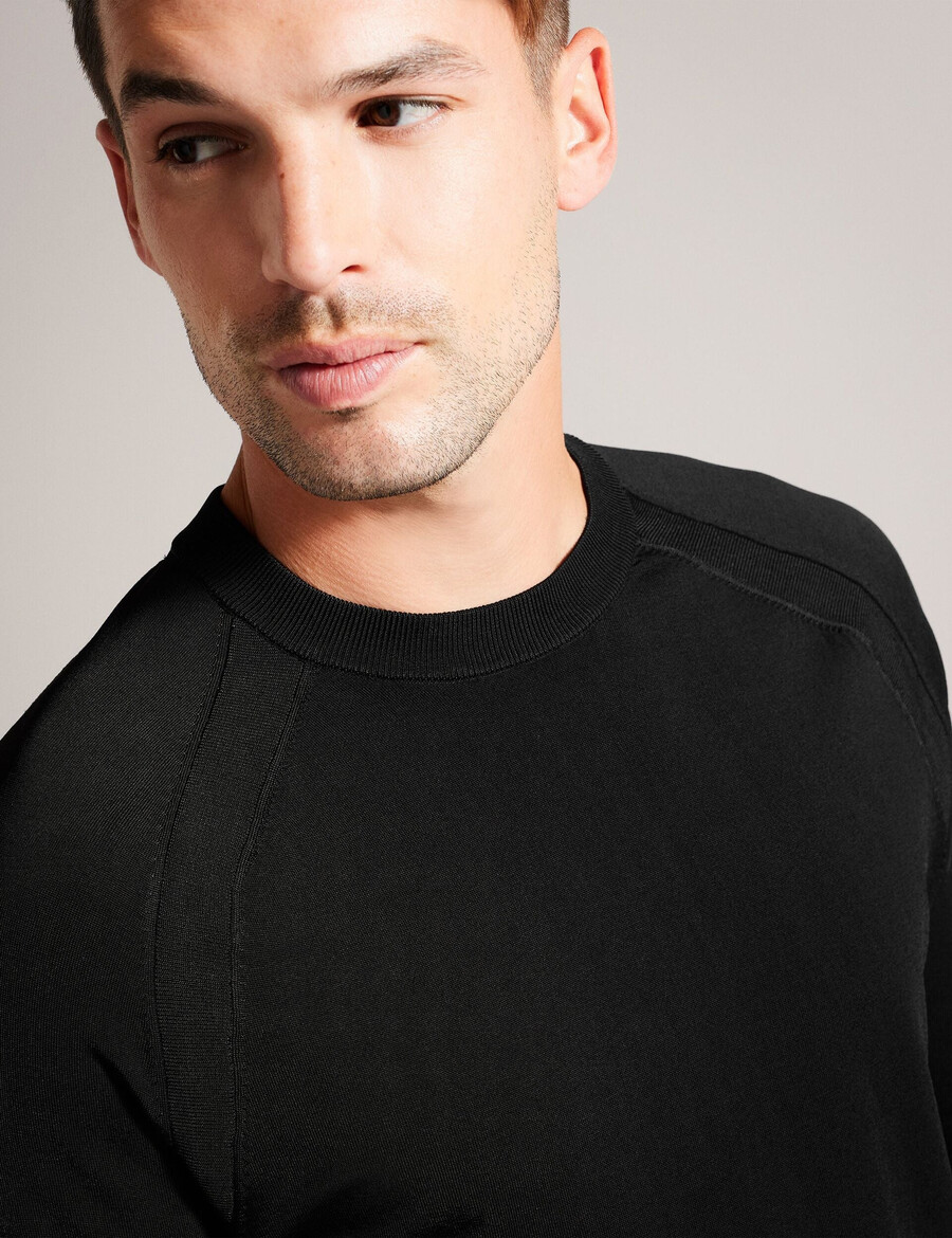 maywo - džemper s okruglim izrezom i sedlastim ramenima