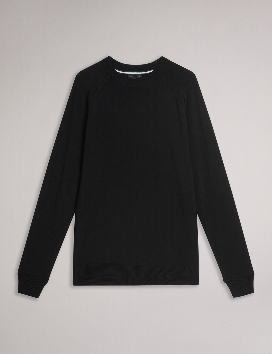 maywo - džemper s okruglim izrezom i sedlastim ramenima