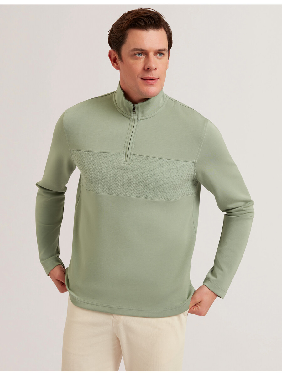 simonea - teksturirana modalna majica s patentnim zatvaračem