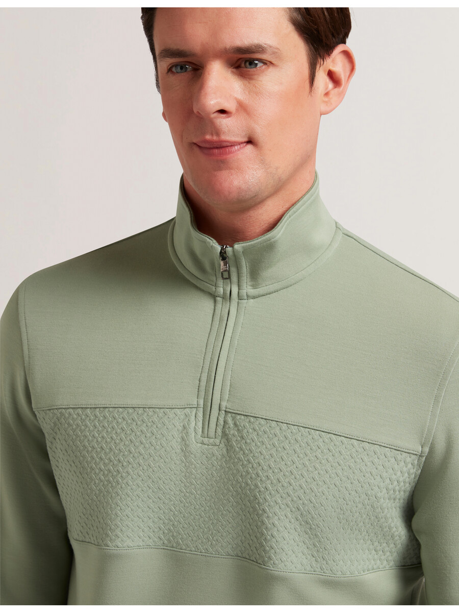 simonea - teksturirana modalna majica s patentnim zatvaračem