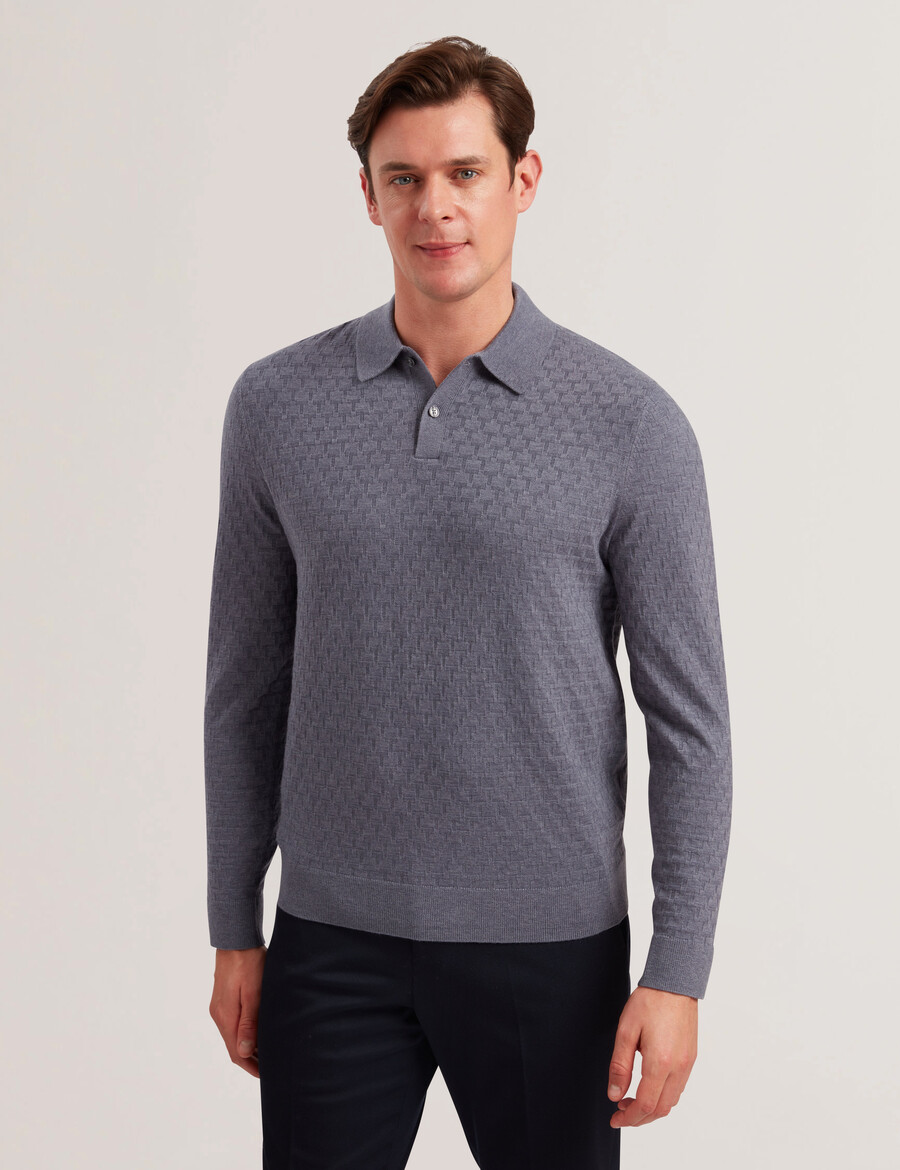 morar - pletena polo majica dugih rukava