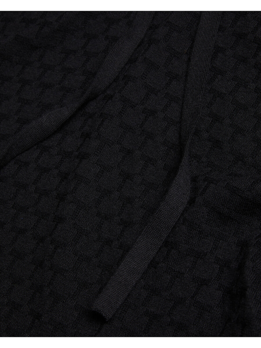 loular - teksturirana pletena majica s kapuljačom od mješavine vune