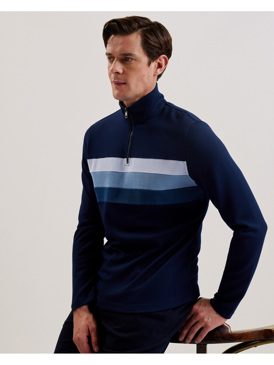 longman - majica s ombre prugama i zatvaračem