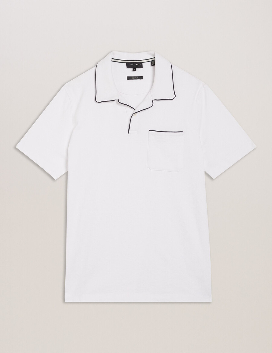 paisel - polo majica s otvorenim ovratnikom ss regular