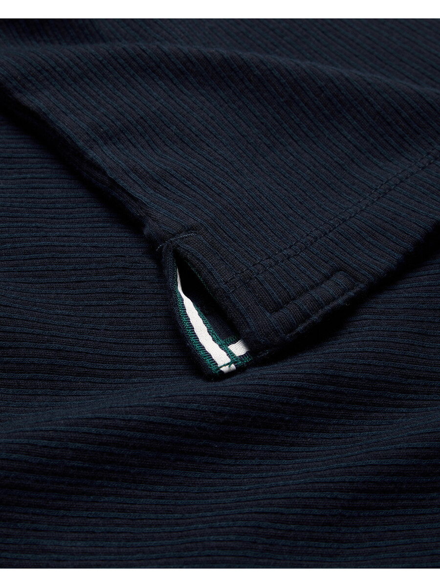 elgrave - rebrasta pamučna polo majica s patentnim izrezom