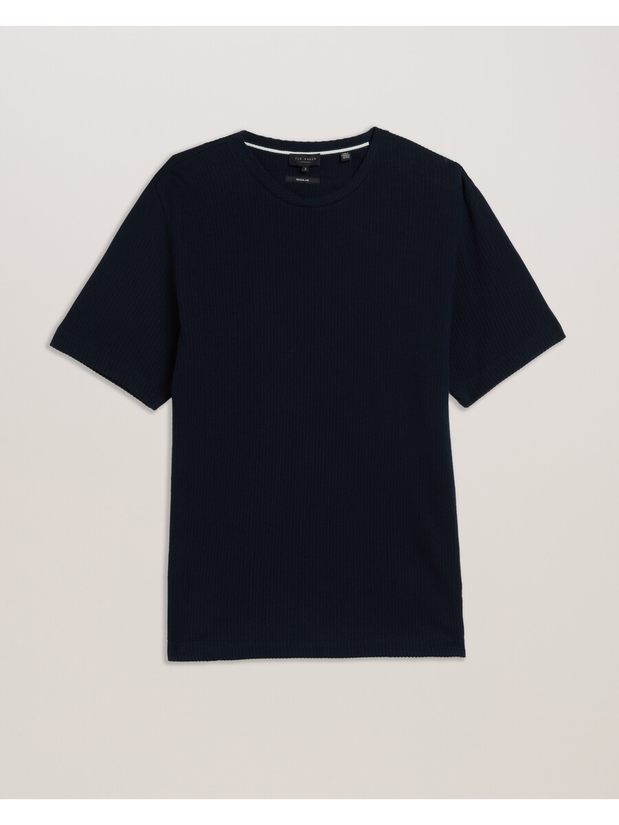 heynes - rebrasta pamučna majica s okruglim izrezom