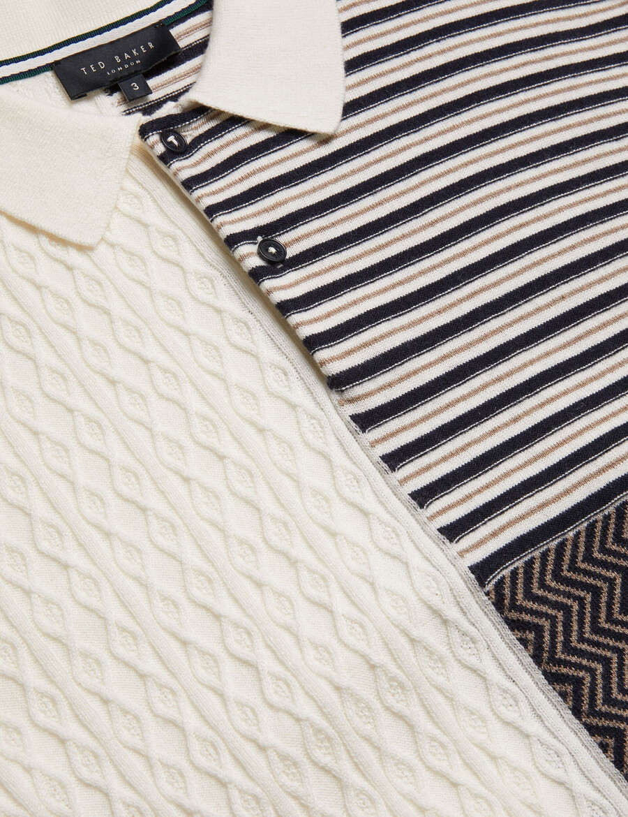 minsta - teksturirana pletena polo majica