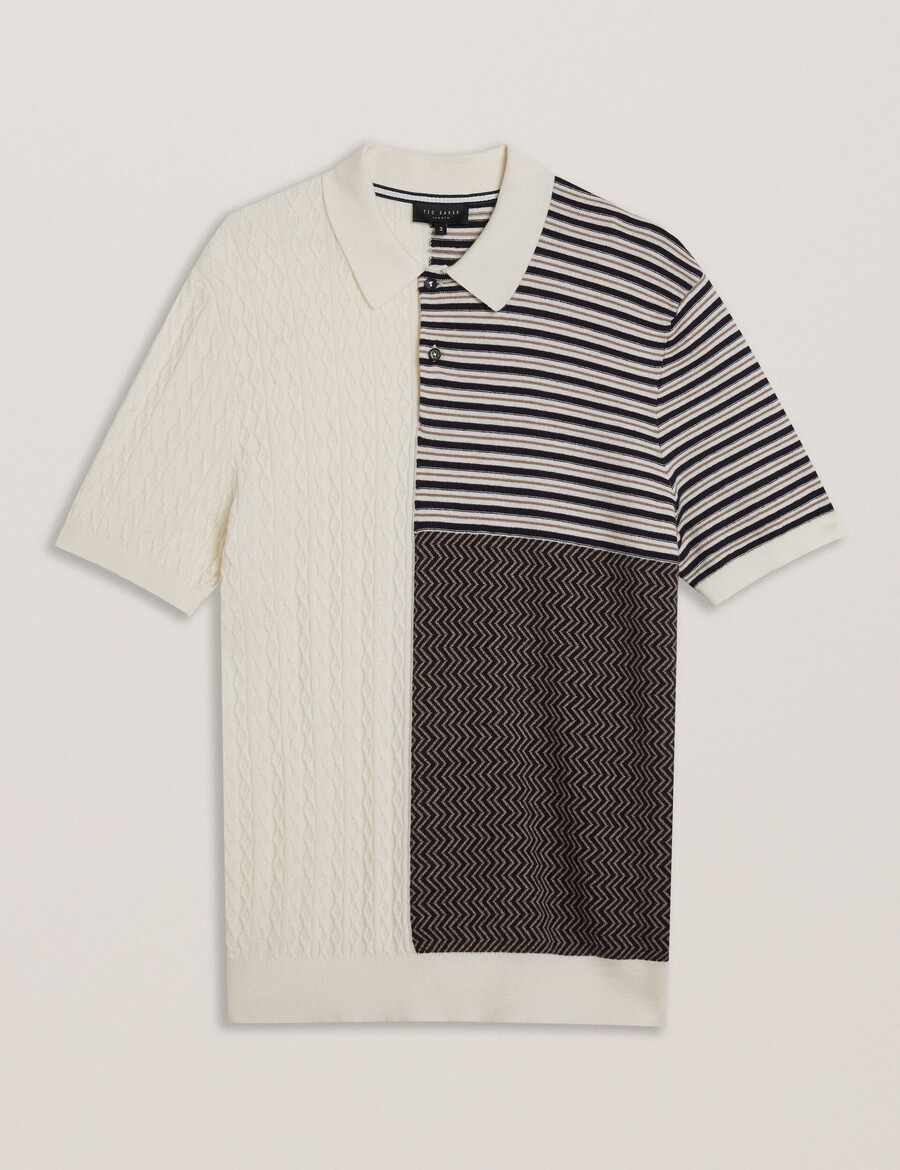 minsta - teksturirana pletena polo majica