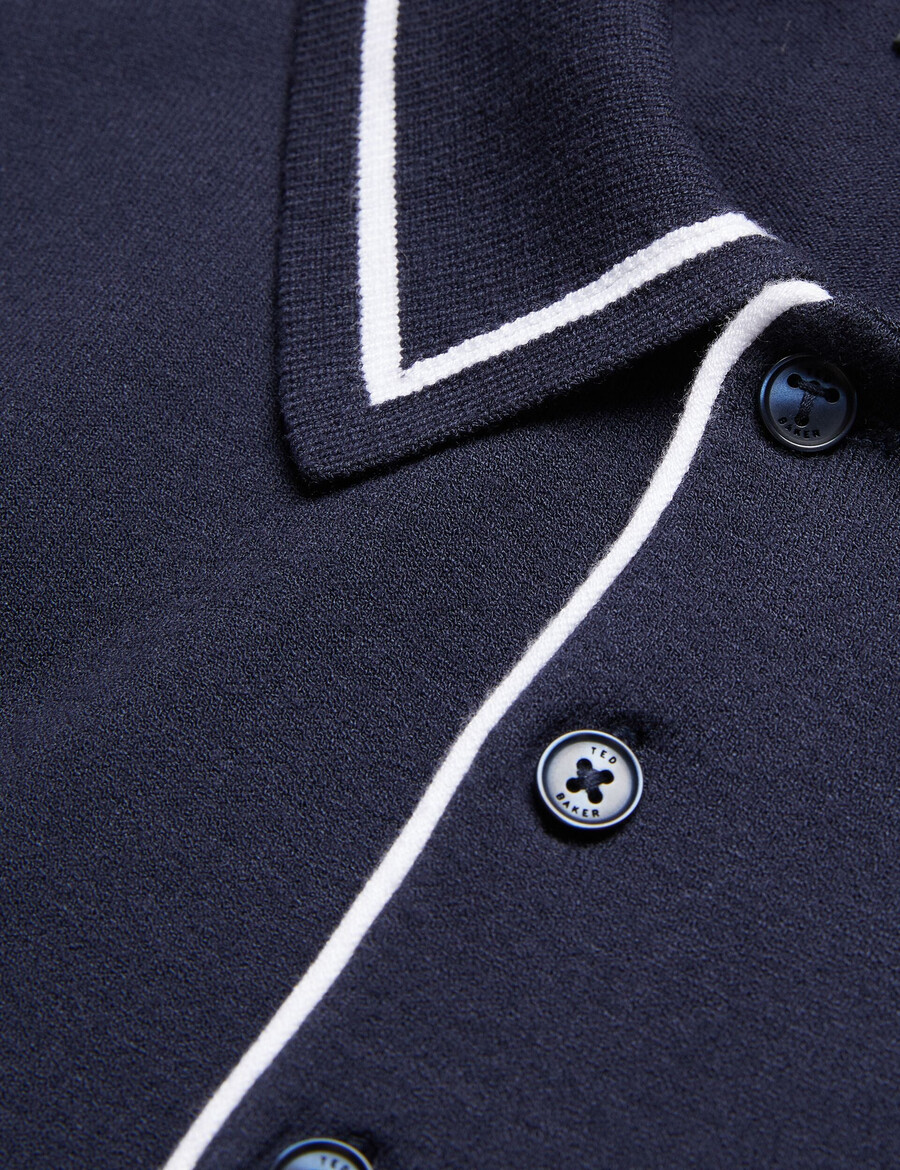 dunow - polo majica s prugastim obrubom i detaljima u obliku pointlea