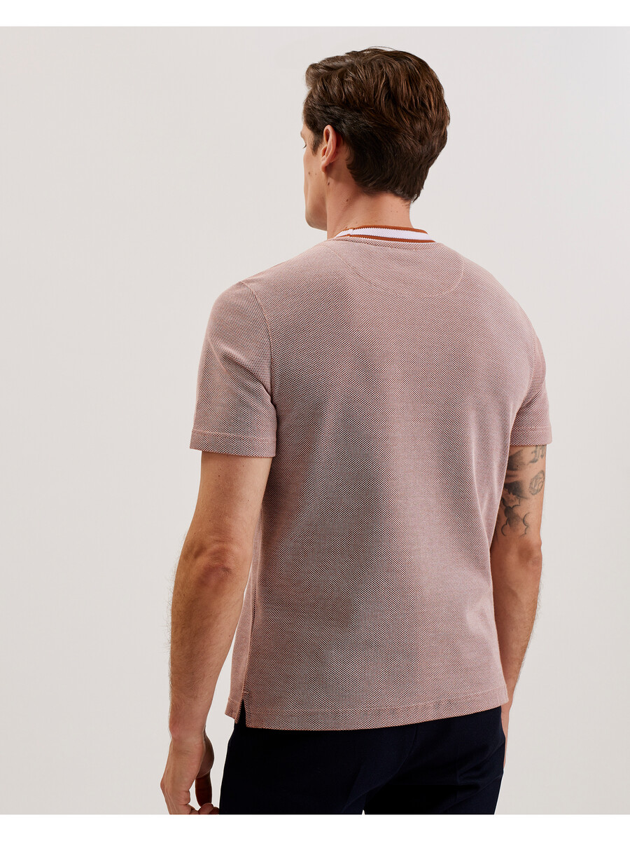 arlon - teksturirana pamučna majica s prugastim detaljima