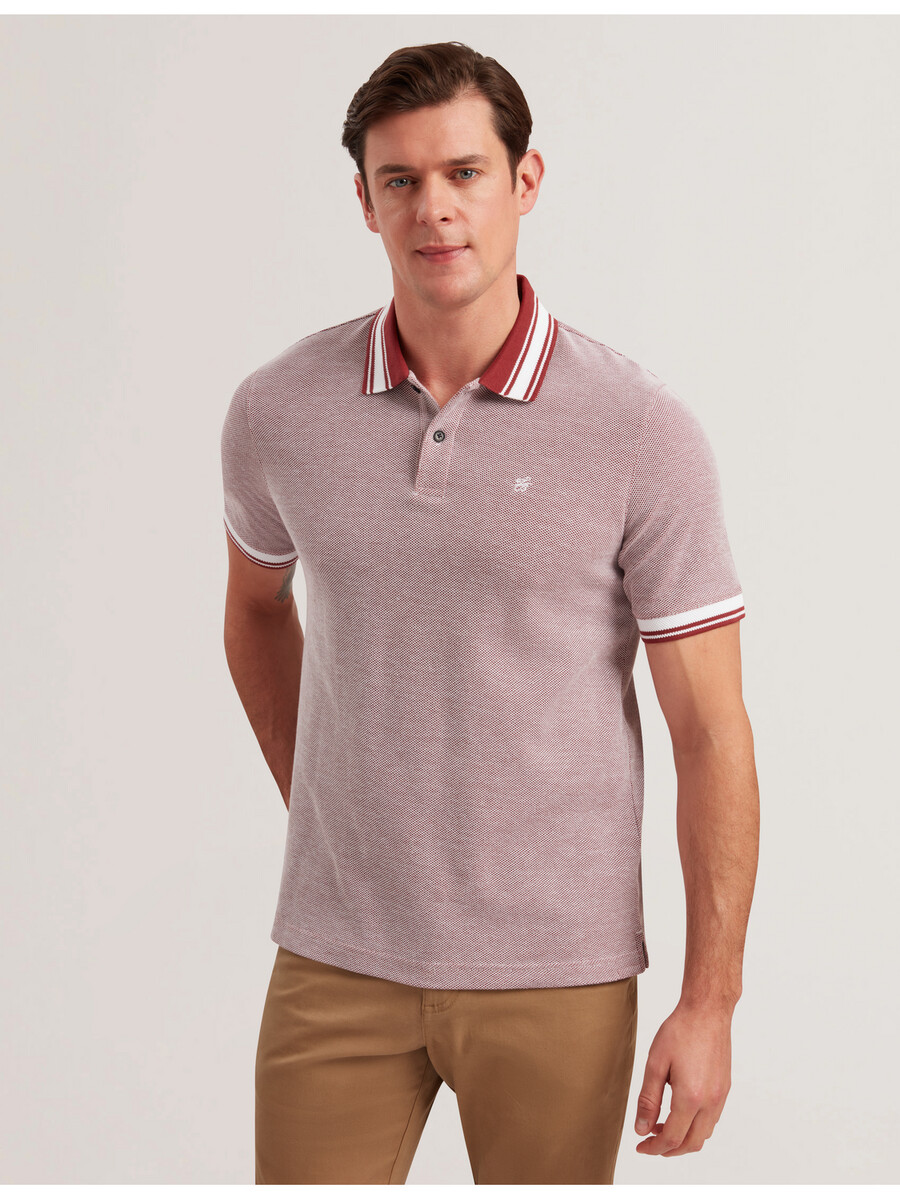 phenes - teksturirana polo majica kratkih rukava s patentnim zatvaračem