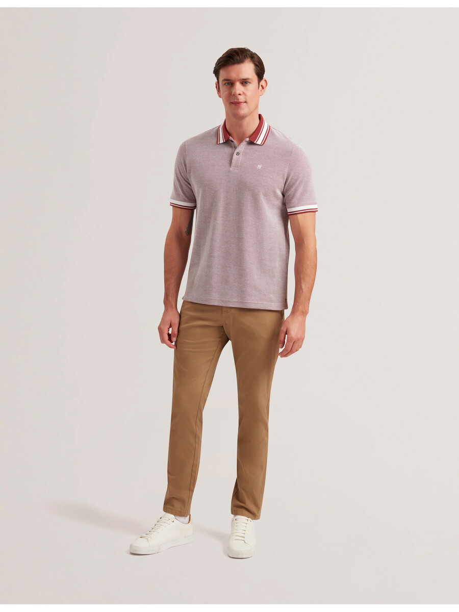 phenes - teksturirana polo majica kratkih rukava s patentnim zatvaračem