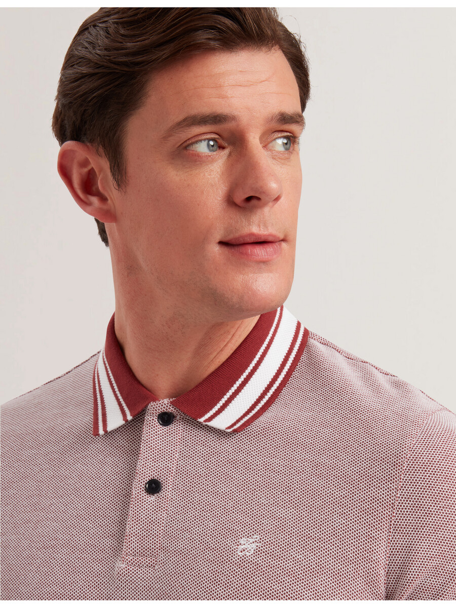 phenes - teksturirana polo majica kratkih rukava s patentnim zatvaračem