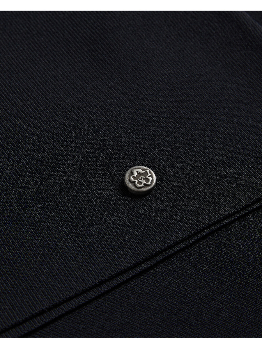 cileste - uski pleteni top s v-izrezom i dugim rukavima