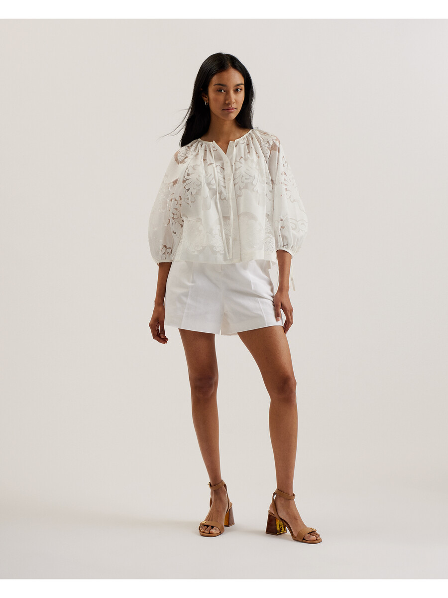 bacina - bluza od čipke s 34 balon rukavima